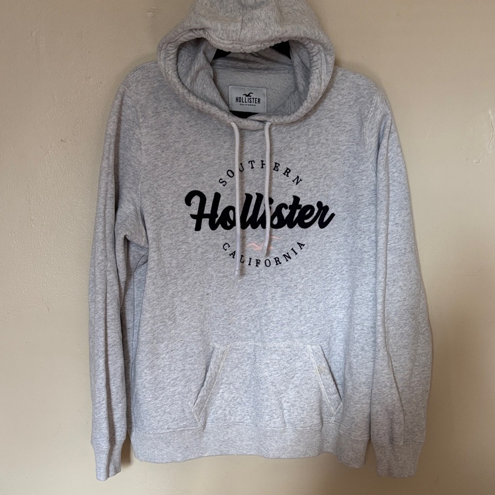 Hollister Light Gray Hoodie Sweater for Men